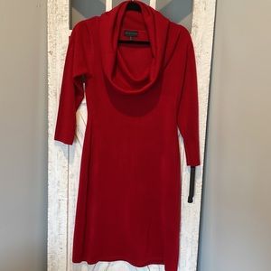 Woman’s Red Cowl Neck Dress
